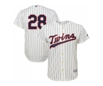 Youth Minnesota Twins #28 Bert Blyleven Cream Strip Cool Base Stitched MLB Jersey