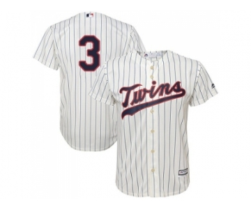 Youth Minnesota Twins #3 Harmon Killebrew Cream Strip Cool Base Stitched MLB Jersey