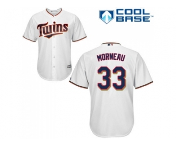 Youth Minnesota Twins #33 Justin Morneau White Cool Base Stitched MLB Jersey