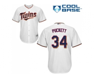 Youth Minnesota Twins #34 Kirby Puckett White Cool Base StitchedMLB Jersey