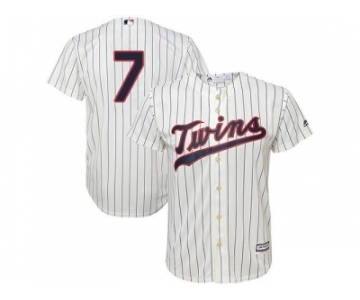 Youth Minnesota Twins #7 Joe Mauer Cream Stitched MLB Jersey