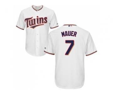 Youth Minnesota Twins #7 Joe Mauer White Cool Base Stitched MLB Jersey
