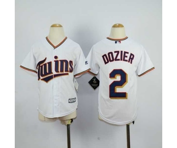 youth mlb jerseys minnesota twins #2 dozier white[dozier]
