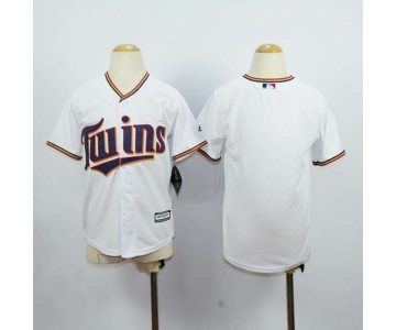 youth mlb jerseys minnesota twins blank white