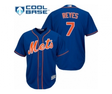 Youth Majestic New York Mets #7 Jose Reyes Authentic Royal Blue Alternate Home Cool Base MLB Jersey