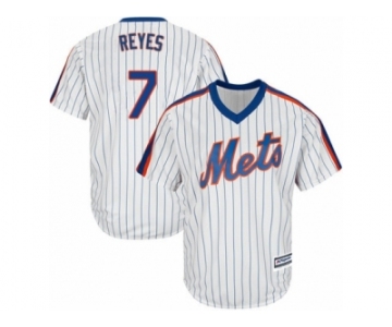 Youth Majestic New York Mets #7 Jose Reyes Replica White Alternate Cool Base MLB Jersey