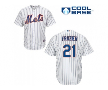 Youth New York Mets #21 Todd Frazier White(Blue Strip) Cool Base Stitched MLB Jersey