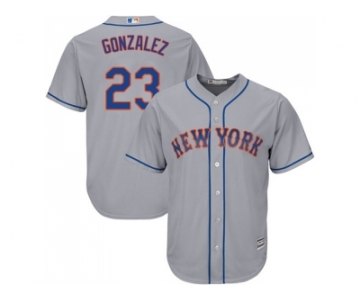 Youth New York Mets #23 Adrian Gonzalez Grey Cool Base Stitched MLB Jersey