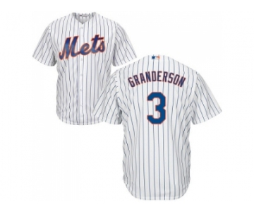 Youth New York Mets #3 Curtis Granderson White(Blue Strip) Cool Base Stitched MLB Jersey