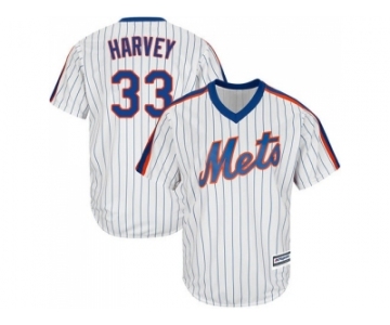 Youth New York Mets #33 Matt Harvey White(Blue Strip) Alternate Cool Base Stitched MLB Jersey