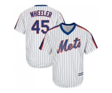 Youth New York Mets #45 Zack Wheeler White(Blue Strip) Alternate Cool Base Stitched MLB Jersey