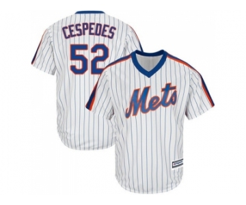 Youth New York Mets #52 Yoenis Cespedes White(Blue Strip) Alternate Cool Base Stitched MLB Jersey
