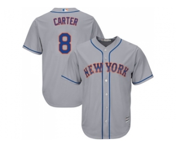 Youth New York Mets #8 Gary Carter Grey Cool Base Stitched MLB Jersey