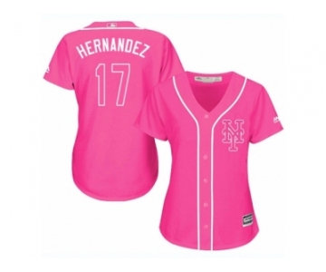 Women's Majestic New York Mets #17 Keith Hernandez Replica Pink Fashion Cool Base MLB Jersey