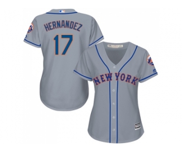Women's New York Mets #17 Keith Hernandez Grey Road Stitched MLB Jersey