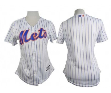 women mlb jerseys new york mets blank white[blue strip]