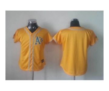 women mlb jerseys oakland athletics blank yellow