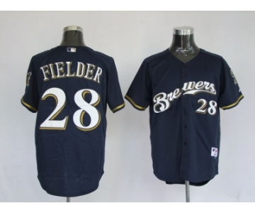 youth mlb milwaukee brewers #28 fielder blue