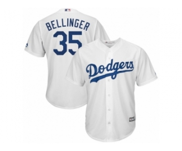 Youth Los Angeles Dodgers #35 Cody Bellinger White Cool Base Jersey