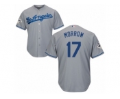 Youth Majestic Los Angeles Dodgers #17 Brandon Morrow Replica Grey Road 2017 World Series Bound Cool Base MLB Jersey