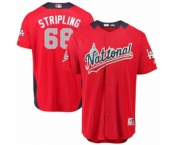 Youth Majestic Los Angeles Dodgers #68 Ross Stripling Game Red National League 2018 MLB All-Star MLB Jersey