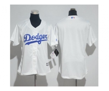 Women's Los Angeles Dodgers Blank White Lady Fashion Stitched MLB Jersey
