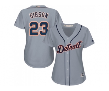 Women's Detroit Tigers #23 Kirk Gibson Grey Road Stitched MLB Jersey