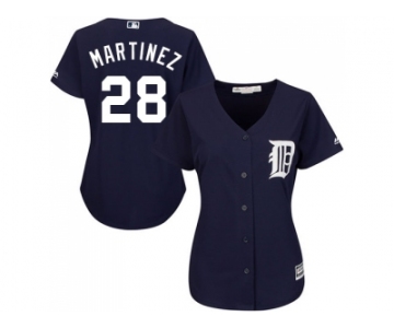 Women's Detroit Tigers #28 J. D. Martinez Navy Blue Alternate Stitched MLB Jersey