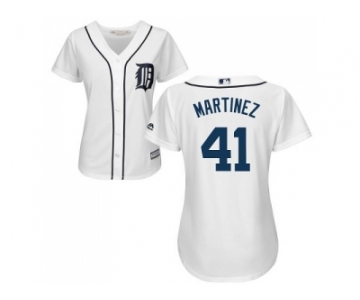 Women's Detroit Tigers #41 Victor Martinez White Home Stitched MLB Jersey