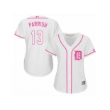 Women's Majestic Detroit Tigers #13 Lance Parrish Authentic White Fashion Cool Base MLB Jersey