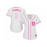 Women's Majestic Detroit Tigers #3 Alan Trammell Authentic White Fashion Cool Base MLB Jersey