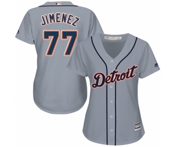 Women's Majestic Detroit Tigers #77 Joe Jimenez Replica Grey Road Cool Base MLB Jersey
