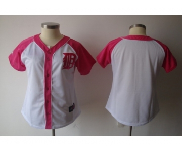 women mlb detroit tigers blank white pink[2012]