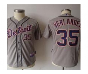 youth mlb jerseys detroit tigers #35 verlander grey