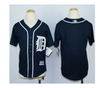 youth mlb jerseys detroit tigers blank blue
