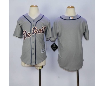 youth mlb jerseys detroit tigers blank grey