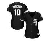 Women Chicago White Sox #10 Yoan Moncada Black Alternate Stitched MLB Jersey