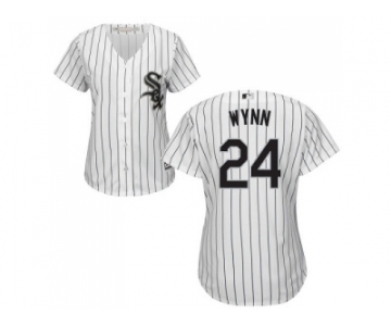 Women's Chicago White Sox #24 Early Wynn White(Black Strip) Home Stitched MLB Jersey