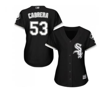 Women's Chicago White Sox #53 Melky Cabrera Black Alternate Stitched MLB Jersey