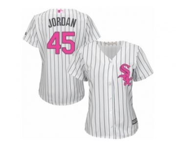 Women's Majestic Chicago White Sox #45 Michael Jordan Replica White Mother's Day Cool Base MLB Jersey