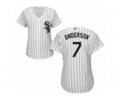 Women's Majestic Chicago White Sox #7 Tim Anderson Replica White Home Cool Base MLB Jersey