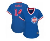 Women's Majestic Chicago Cubs #14 Ernie Banks Authentic Royal Blue Cooperstown MLB Jersey