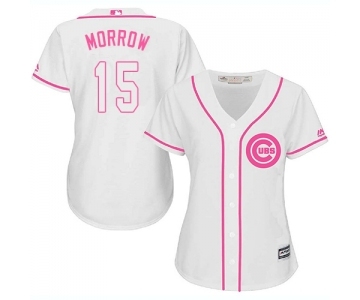 Women's Majestic Chicago Cubs #15 Brandon Morrow Authentic White Fashion MLB Jersey