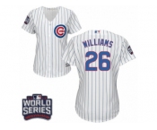 Women's Majestic Chicago Cubs #26 Billy Williams Authentic White Home 2016 World Series Bound Cool Base MLB Jersey