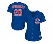 Women's Majestic Chicago Cubs #28 Kyle Hendricks Authentic Royal Blue Alternate MLB Jersey