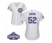 Women's Majestic Chicago Cubs #52 Justin Grimm Authentic White Home 2016 World Series Champions Cool Base MLB Jersey