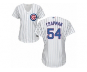 Women's Majestic Chicago Cubs #54 Aroldis Chapman Authentic White Home Cool Base MLB Jersey