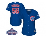 Women's Majestic Chicago Cubs #56 Hector Rondon Authentic Royal Blue Alternate 2016 World Series Champions Cool Base MLB Jersey