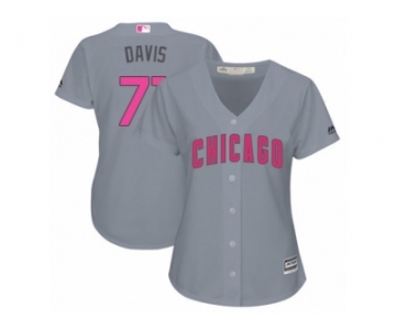 Women's Majestic Chicago Cubs #71 Wade Davis Authentic Grey Mother's Day Cool Base MLB Jersey
