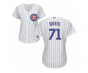 Women's Majestic Chicago Cubs #71 Wade Davis Authentic White Home Cool Base MLB Jersey